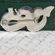 Vintage Shetland Jewellery Sterling Silver Snake Brooch Scottish Rattlesnake Coiled Engraved Serpent - Image 3