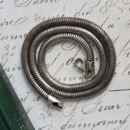 Vintage Sterling Silver Snake Chain Necklace Italy Serpentine Heavy Thick Snake Link